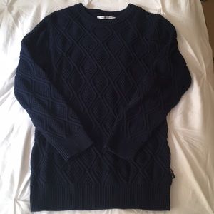 Navy Cable Knit Sweater by Quba & Co.